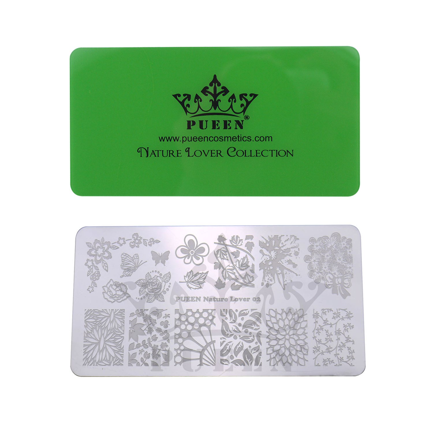 PUEEN Nail Art Stamping Kit - LOVE BOX II 02-4 Lover Collection with 125x65mm Unique Design Plates for Manicure & Nail Polish Stamping | Perfect for Valentine's Day, Wedding Nails & DIY Nail Art at Home