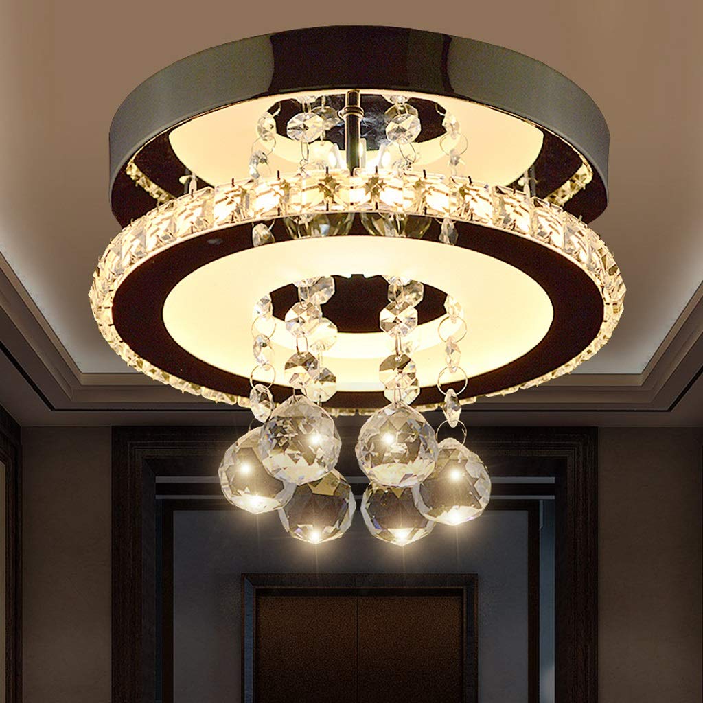 European Crystal Ceiling Light - Modern LED Hallway & Porch Lighting for Home Decor