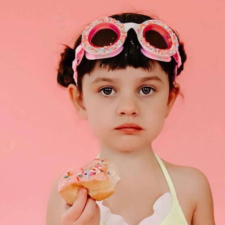 Boston Creme Pink Swim Goggles - UV Protection & Anti-Fog for Women & Girls - Perfect for Pool, Beach & Water Sports