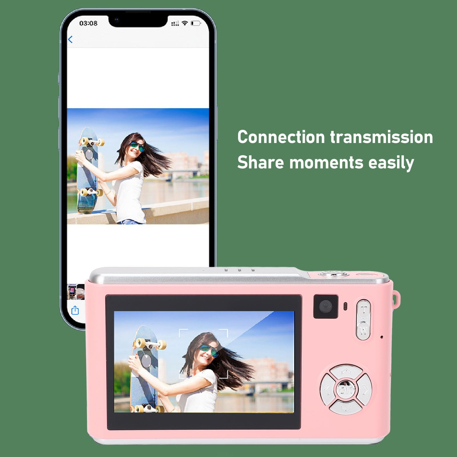 36MP 1080P HD Digital Camera for Photography & Vlogging - Dual Lens Auto Focus Compact Camera with 3