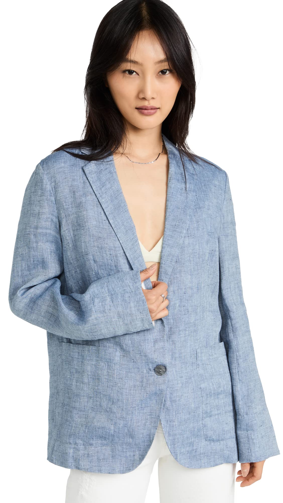Theory Women's Combo Blazer Jacket - Slim Fit Professional Blazer for Office & Business | Women's Workwear Jacket for Formal Events, Meetings & Business Casual Outfits