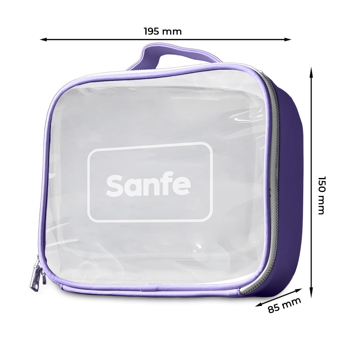 Sanfe Travel Pouch Kits - Waterproof Essential Organizer Bag for Women | Makeup, Toiletries & Jewelry Storage | Perfect for Travel, Gym & Daily Use (Purple)
