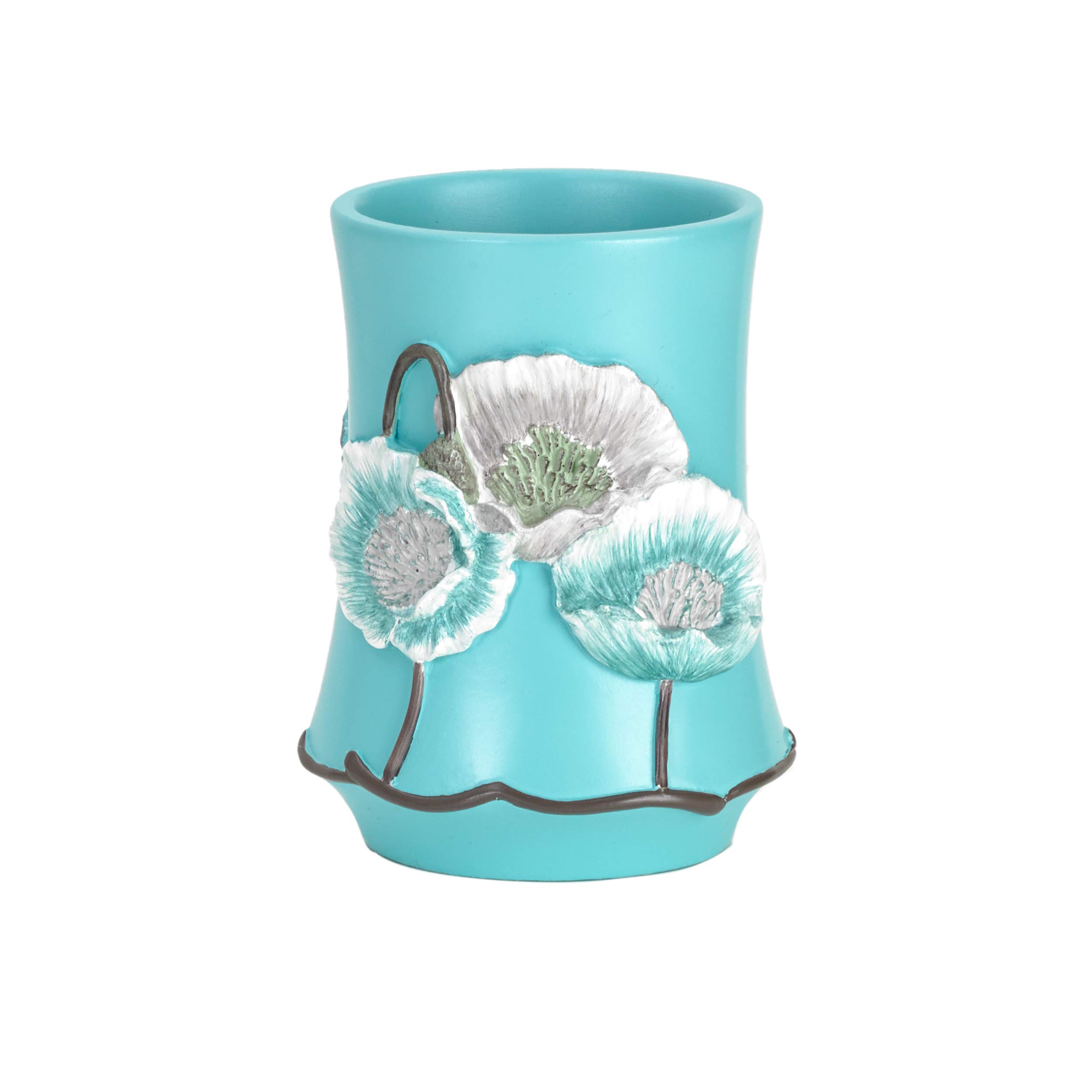 Popular Bath Poppy Fields Tumbler in Aqua - Stylish Insulated Water Bottle for Office, Gym & Outdoor Activities