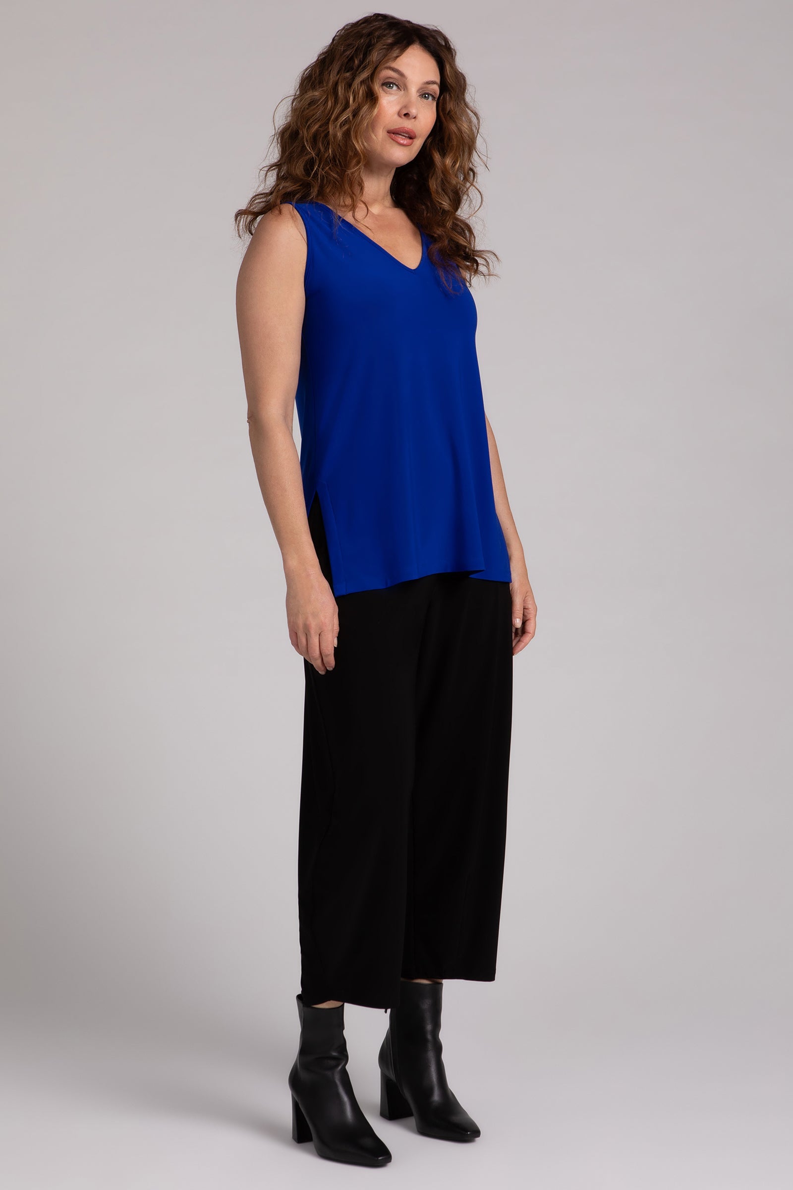 Go To V Neck Tank Relax | Lapis - Comfortable Women's Casual Sleeveless Top for Summer, Lounge, and Everyday Wear