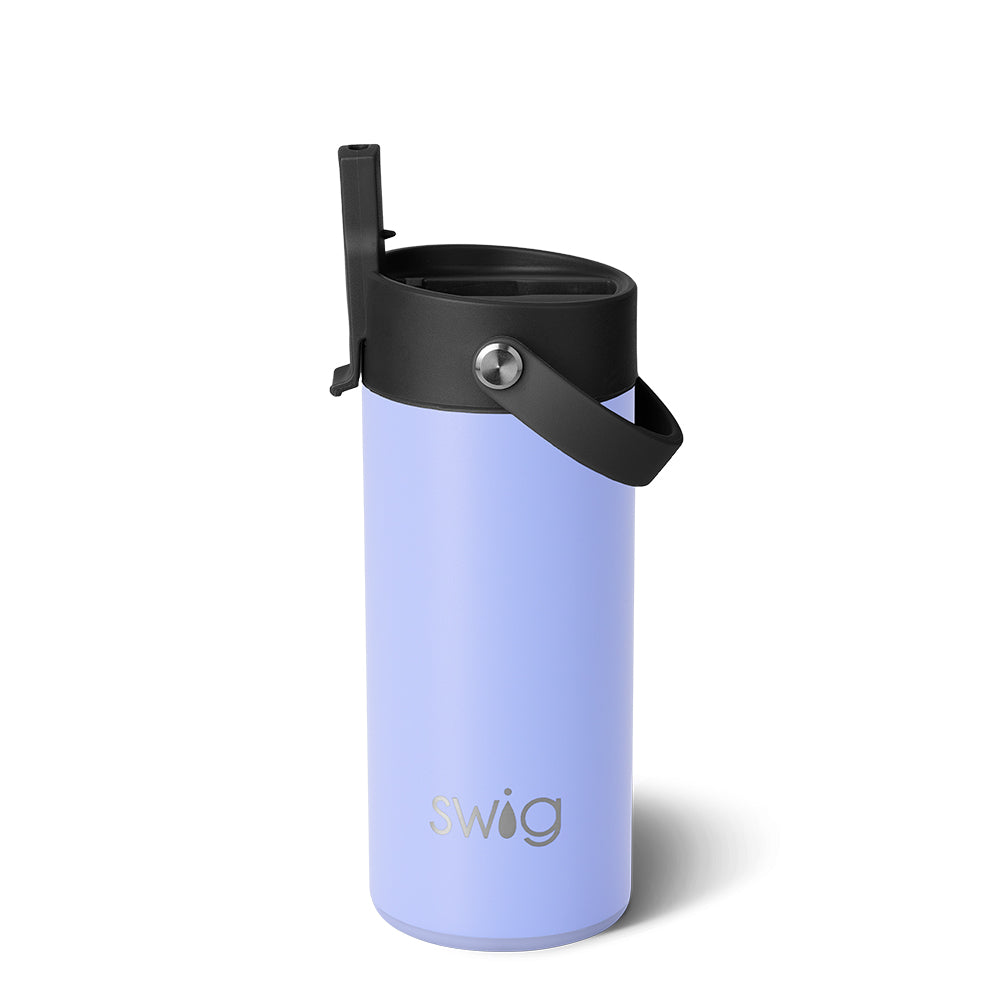 12oz Hydrangea Flip & Sip Slim Tumbler - Insulated Stainless Steel Travel Mug for Coffee, Tea & Cold Drinks - Perfect for Office, Gym & Outdoor Activities