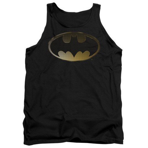 Batman Halftone Bat Graphic Adult Tank Top - Black, Medium - Casual Wear for Superhero Fans & Comic Con Events