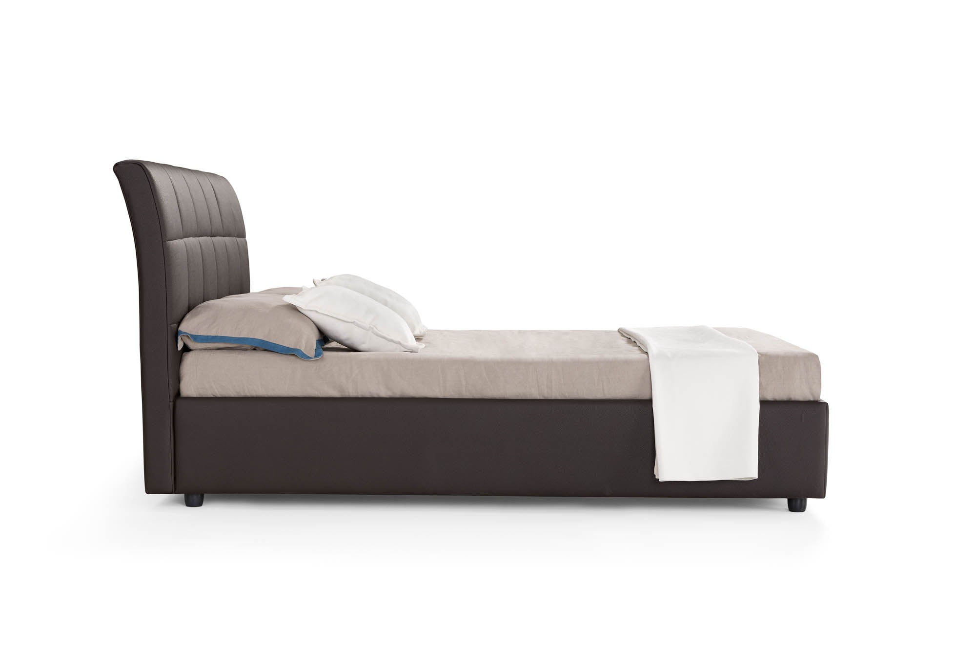 Novaluna Italy Berlino Bed - Premium Italian-Made Bed Frame for Modern Bedrooms | Perfect for Master Bedroom, Guest Room & Apartment