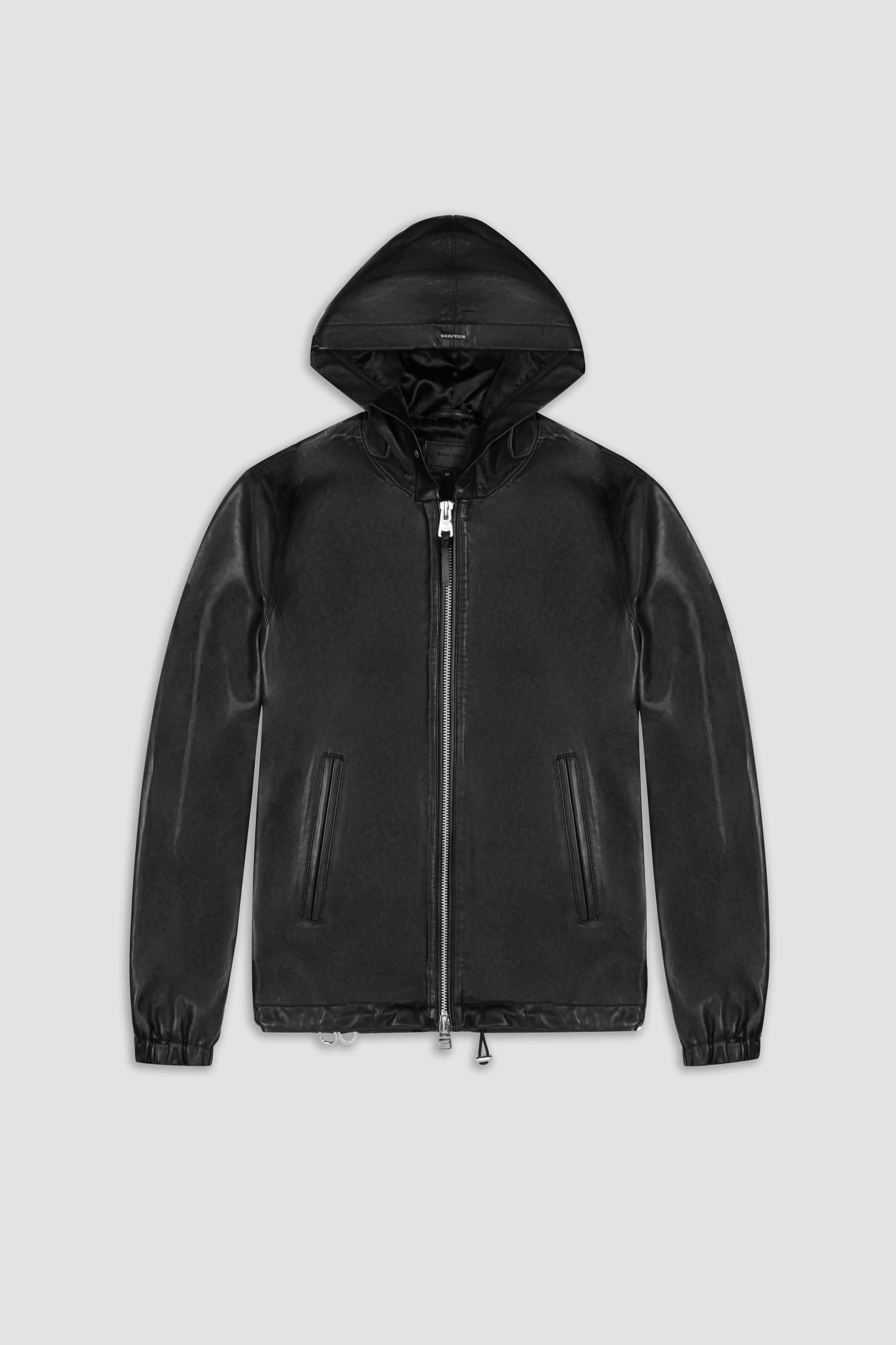 Men's Premium Leather Zip-Up Hoodie - Stylish & Comfortable Jacket for Casual Wear, Outdoor Activities & Travel