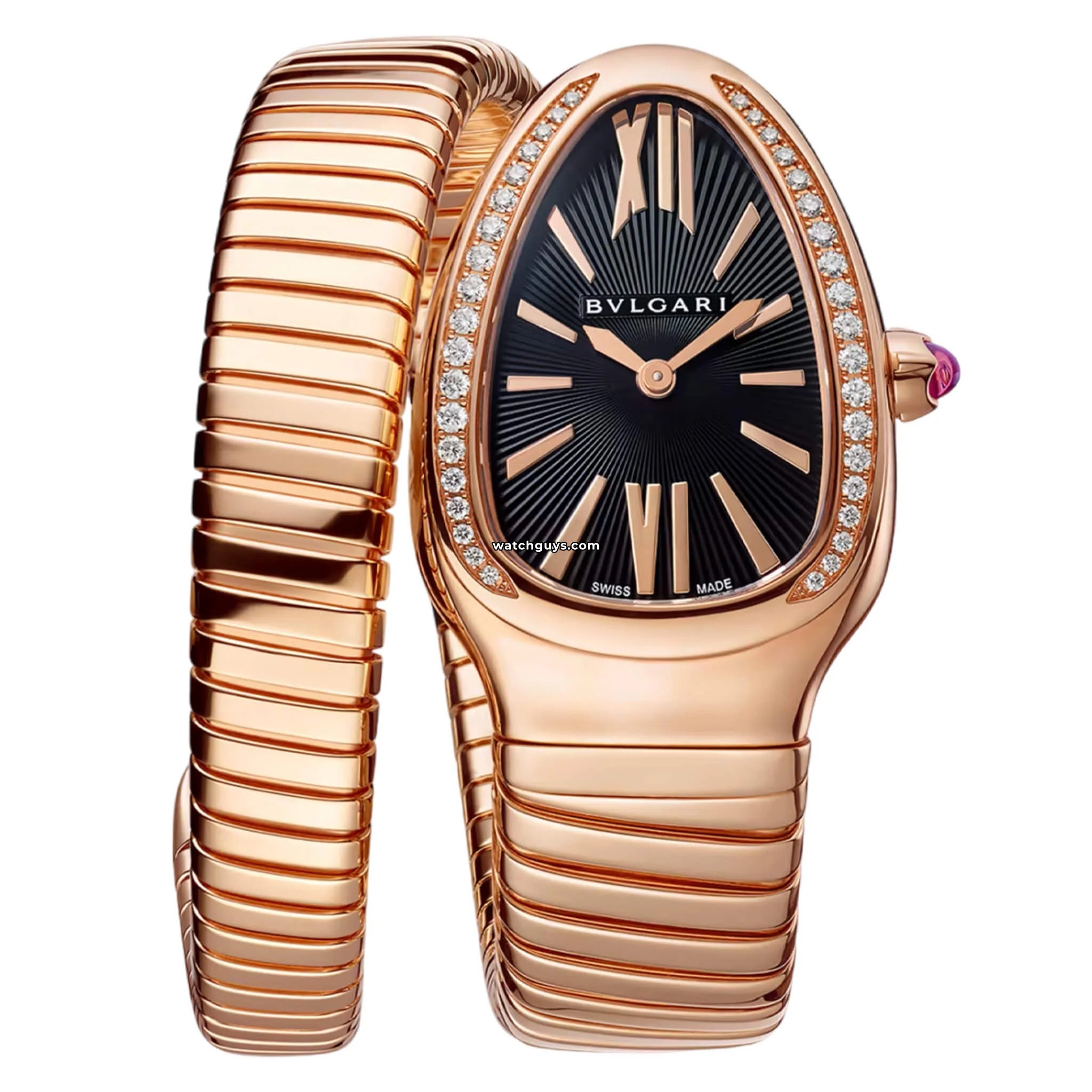 Bvlgari Serpenti 101815 Women's Watch - Black Dial & Rose Gold Case | Luxury Fashion Accessory for Parties, Weddings & Special Occasions