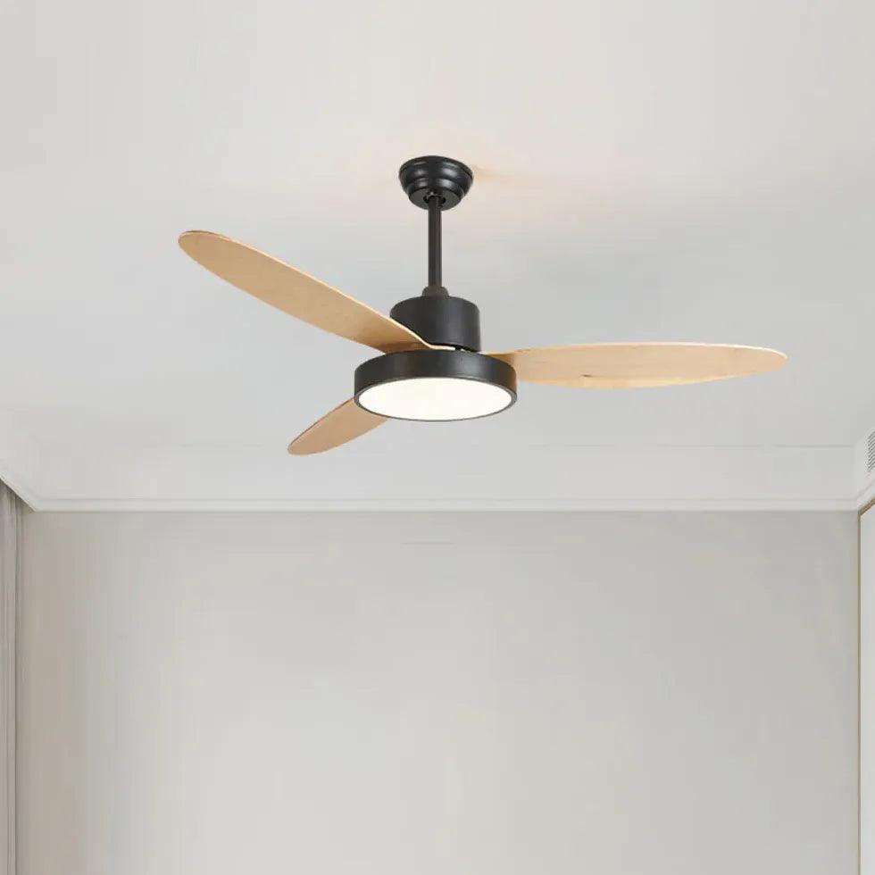 Modern Oval Blade Ceiling Fan with Light - Energy Efficient Quiet Motor for Living Room, Bedroom, and Office - Stylish Home Cooling Solution with Remote Control
