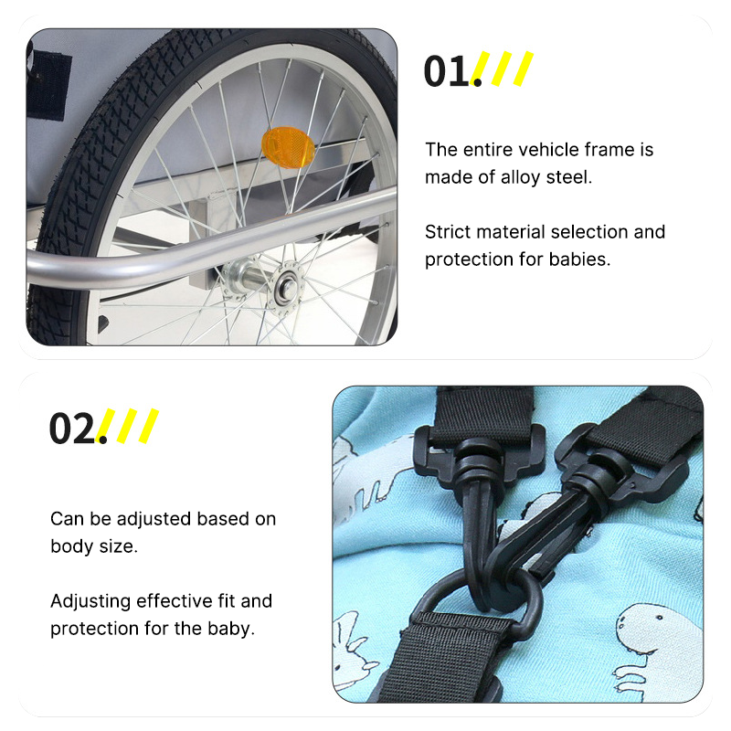 Premium Scooter Trailer for Adults & Kids - Heavy Duty Cargo Carrier with Universal Hitch - Perfect for Groceries, Camping Gear & Beach Outings