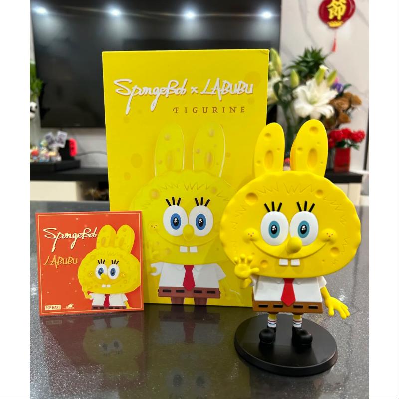 Labubu The Monsters SpongeBob Collectible Figurine - Limited Edition Cartoon Character Statue for Display & Gift - Perfect for Anime Fans, Home Decor, and Office Desk Accessories