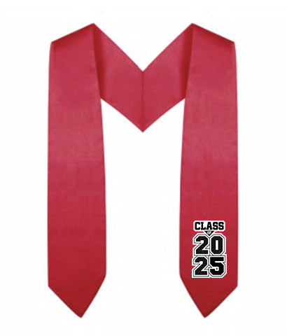Red Graduation Stole for Kindergarten & Preschool - Perfect for Class of 2024 Ceremonies & School Events