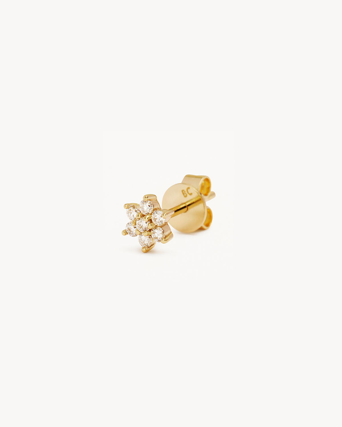 14K Solid Gold Lotus Flower Diamond Stud Earrings for Women - Elegant Floral Jewelry Gift for Birthday, Anniversary & Special Occasions