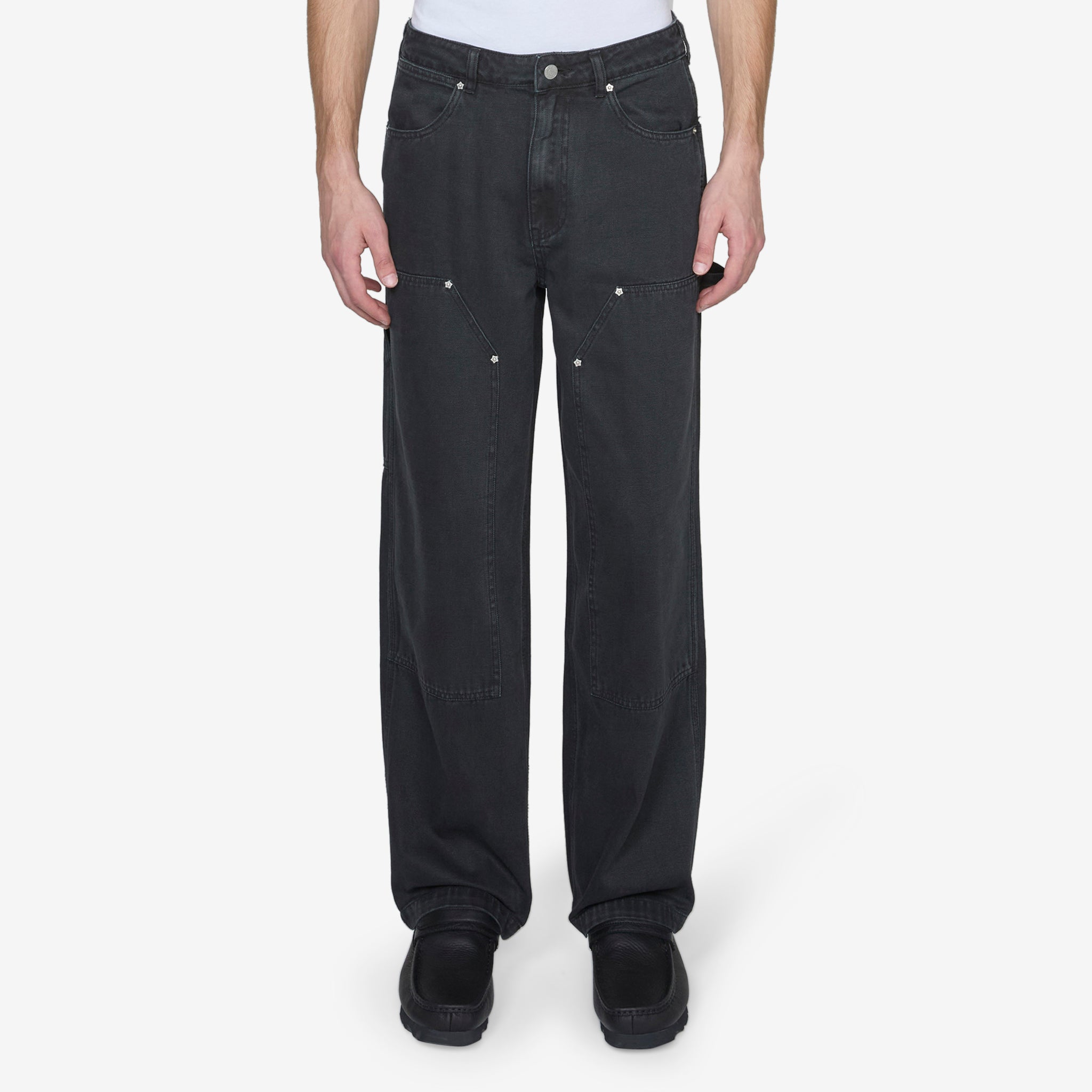 Double Knee Carpenter Pants - Durable Work Pants for Men in Black | Perfect for Construction, Carpentry & Heavy Duty Work