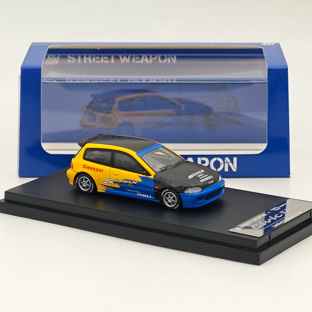 1:64 Scale Honda Civic EG6 Spoon Racing Sport Diecast Model Car - Limited Edition Collectible for Racing Enthusiasts & Car Display