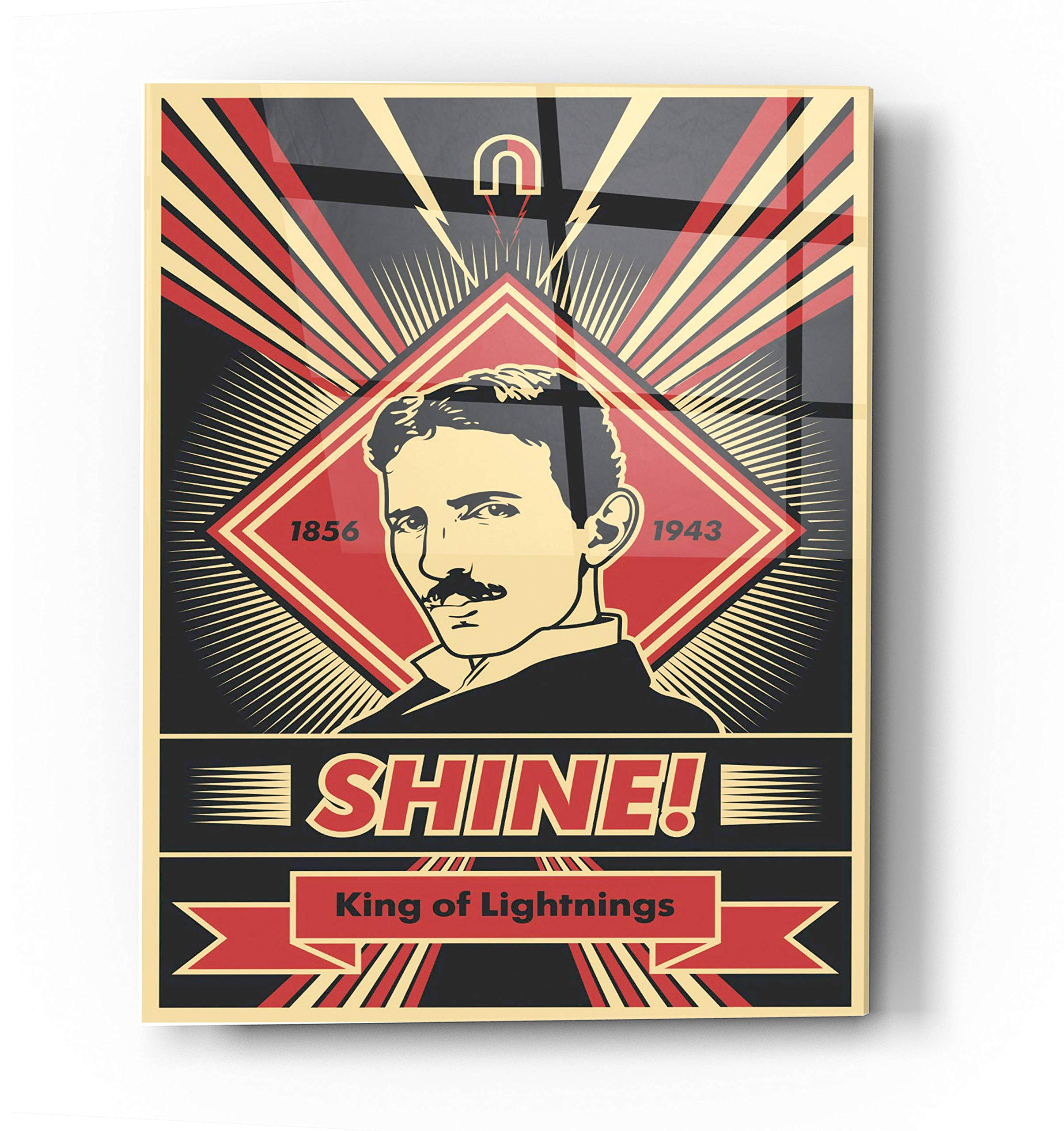 Tesla-Inspired Acrylic Glass Wall Art - 24x36 Inches Modern Home Decor for Living Room, Office & Bedroom | Durable & Vibrant Print