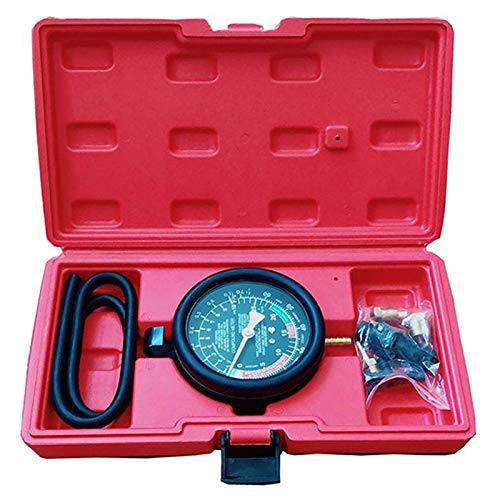 YTGUEVKDH Multifunction Car Engine Vacuum Pressure Tester Gauge - Fuel System & Vacuum System Leak Detector with Storage Box (Black) | Automotive Diagnostic Tool for Mechanics & DIY Car Repair