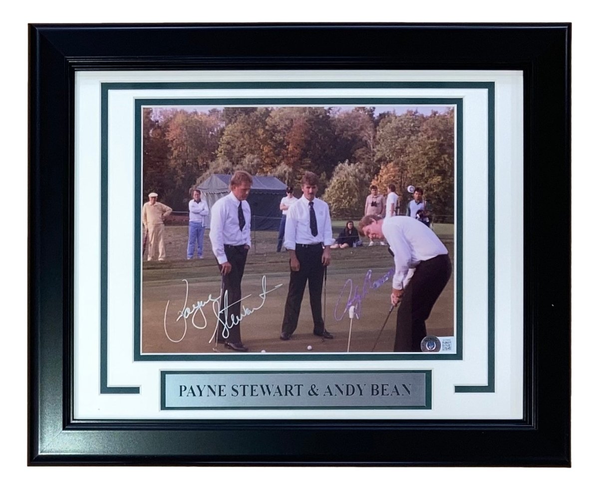Payne Stewart & Andy Bean Autographed Framed 8x10 PGA Golf Photo - Limited Edition Collectible BH78968 | Perfect for Golf Memorabilia Displays, Man Cave Decor & Sports Fan Gifts
