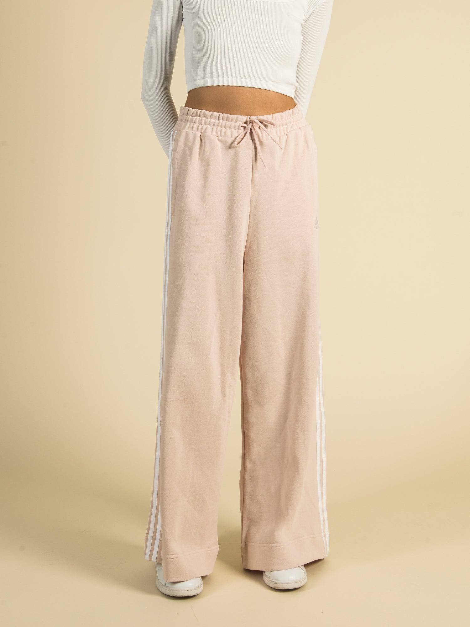 Adidas 3 Stripes Wide Leg Sweatpants for Women & Men - Comfortable Lounge Pants for Yoga, Running & Casual Wear - Clearance Sale