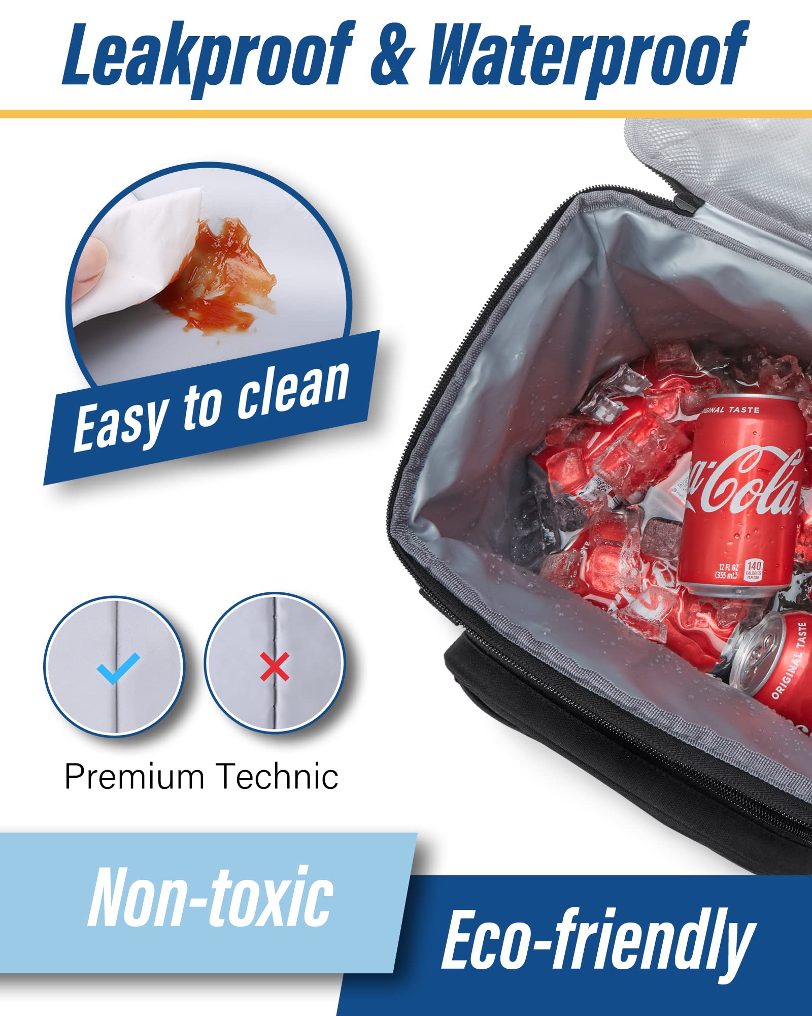 Insulated Cooler Backpack 40 Cans Leakproof for Picnics & Camping