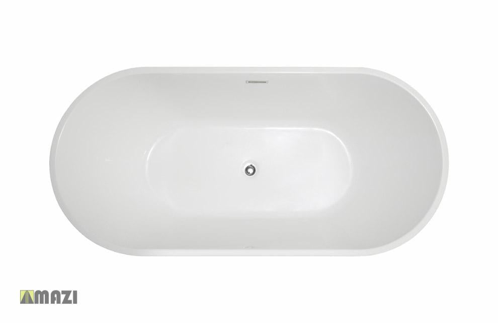 Freestanding Acrylic Soaking Bathtub 6815 - Luxury Deep Soak Tub for Relaxation, Spa & Bathroom Upgrade