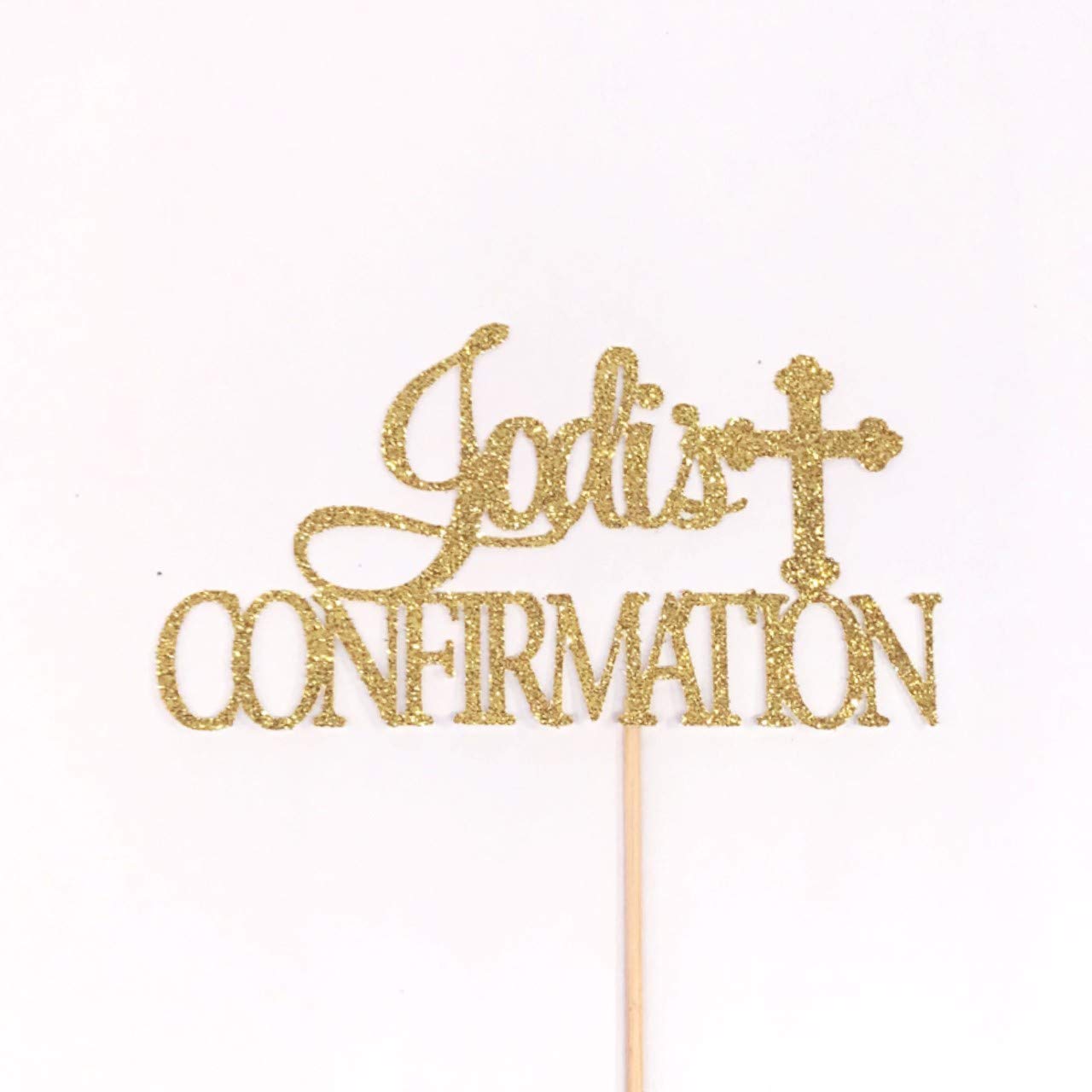 ANY NAME Confirmation Cake Topper - God Bless Baptism Celebration Cake Decorations - Perfect for Religious Ceremonies, First Communion, and Christening Parties