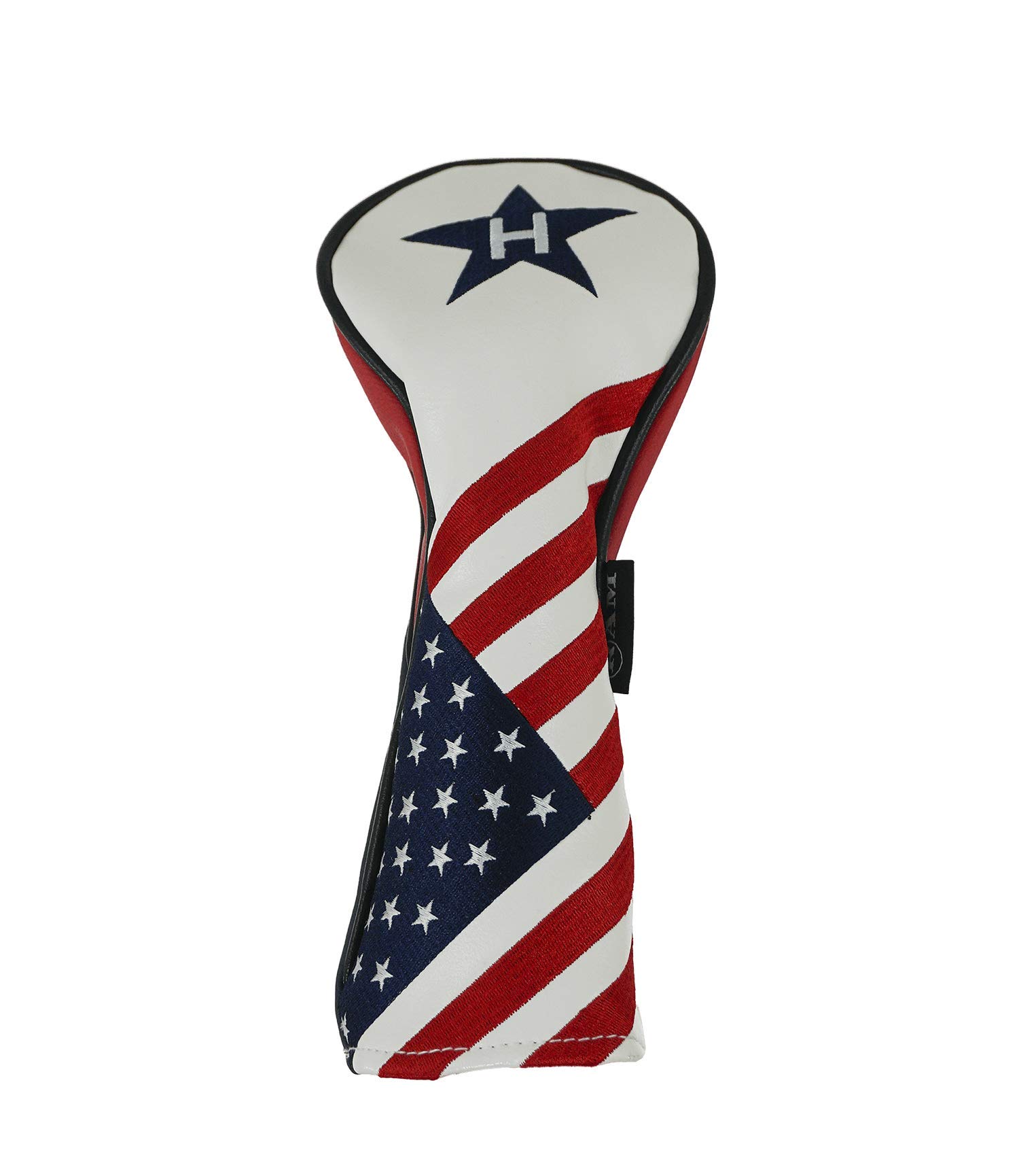 Ram Golf USA Stars and Stripes PU Leather Headcover for Driver/Wood Hybrid - Durable Protection for Golf Clubs on the Course