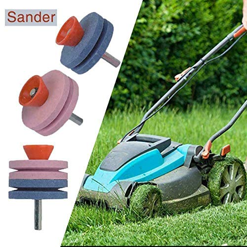 Universal Lawn Mower Blade Sharpener - Fast Rotary Drill Grinder for All Lawnmower Blades (Color: Black) | Perfect for Home Garden Maintenance & Professional Landscaping