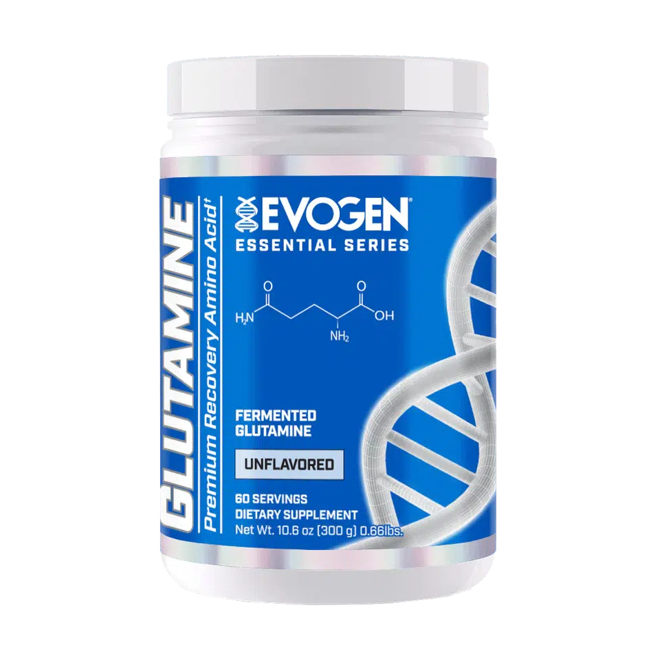 Evogen Essential Series Glutamine Powder - 1000mg Pure L-Glutamine for Muscle Recovery & Immune Support - Ideal for Post-Workout, Fitness & Bodybuilding