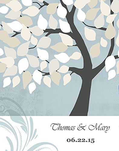 Custom Couple's Romance Tree Canvas Wall Art - Personalized with Names & Date - 20