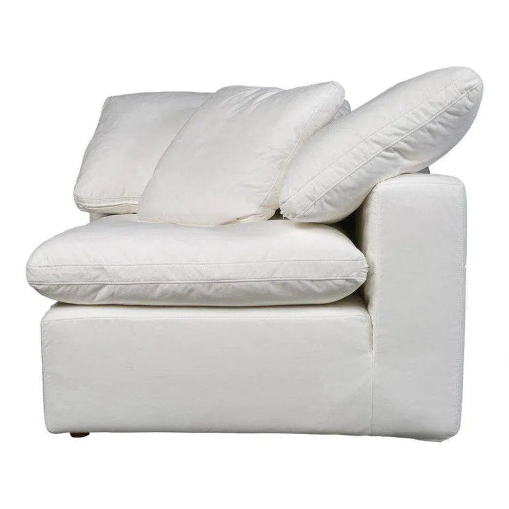 3-Piece Stain-Resistant Terra White Nook Modular Sectional Sofa Set - Perfect for Small Living Rooms, Apartments & Cozy Spaces