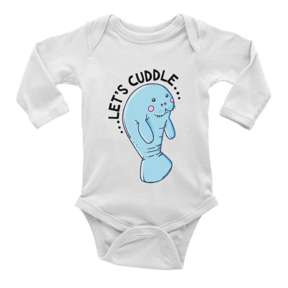 Funny Manatee Baby Crawl Clothes - Long Sleeve Unisex Infant Romper Bodysuit for Boys & Girls | Perfect for Playtime, Photo Shoots & Cuddling