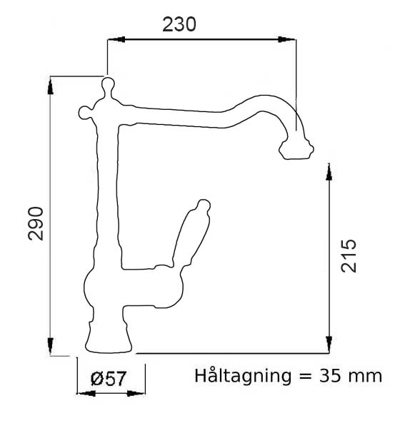 Nottingham Kitchen Faucet with Dishwasher Shut-Off Valve - Brass Finish for Modern Home & Restaurant Use