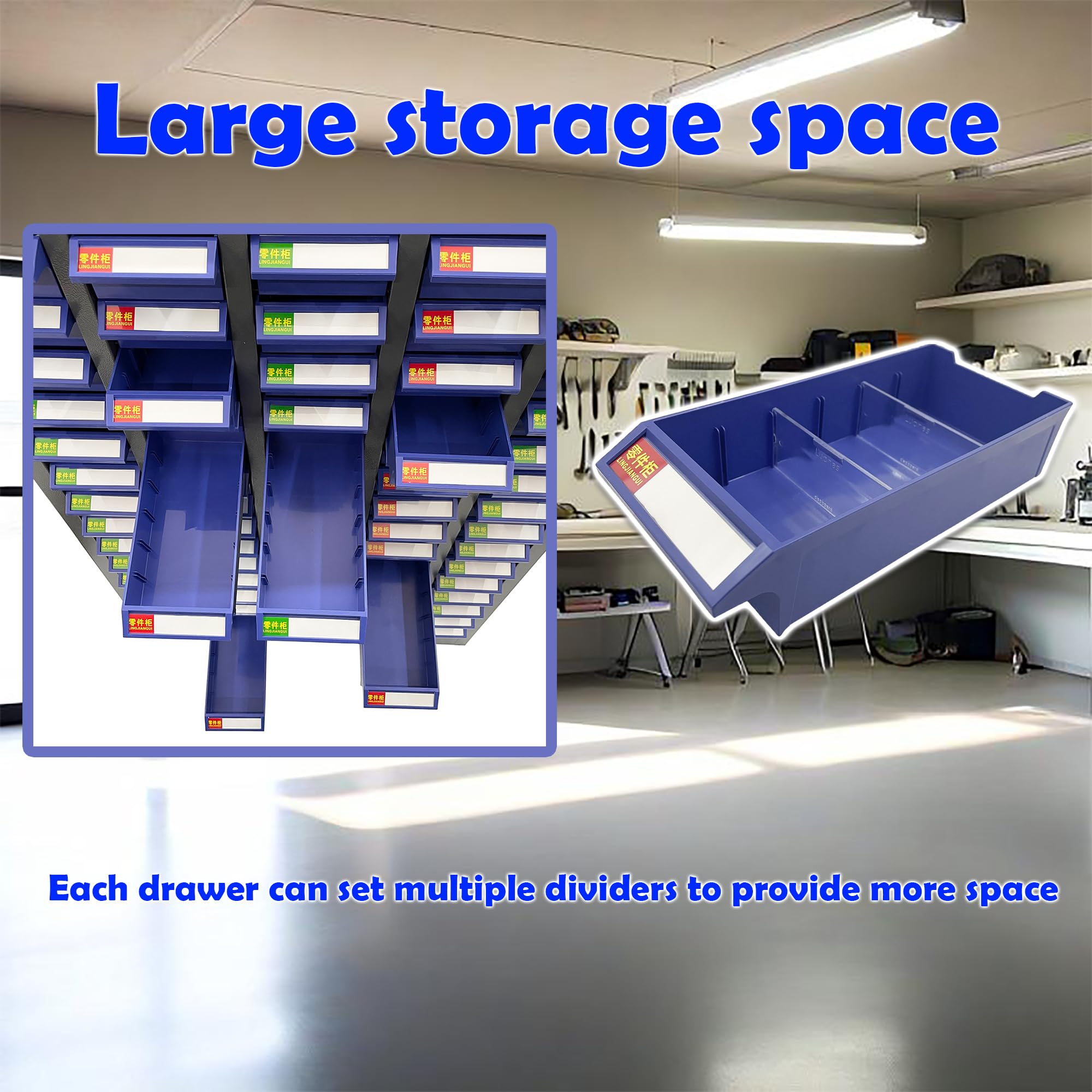 TechTongda 75-Drawer Steel Bolt & Nut Organizer - Durable Hardware Storage for Workshops