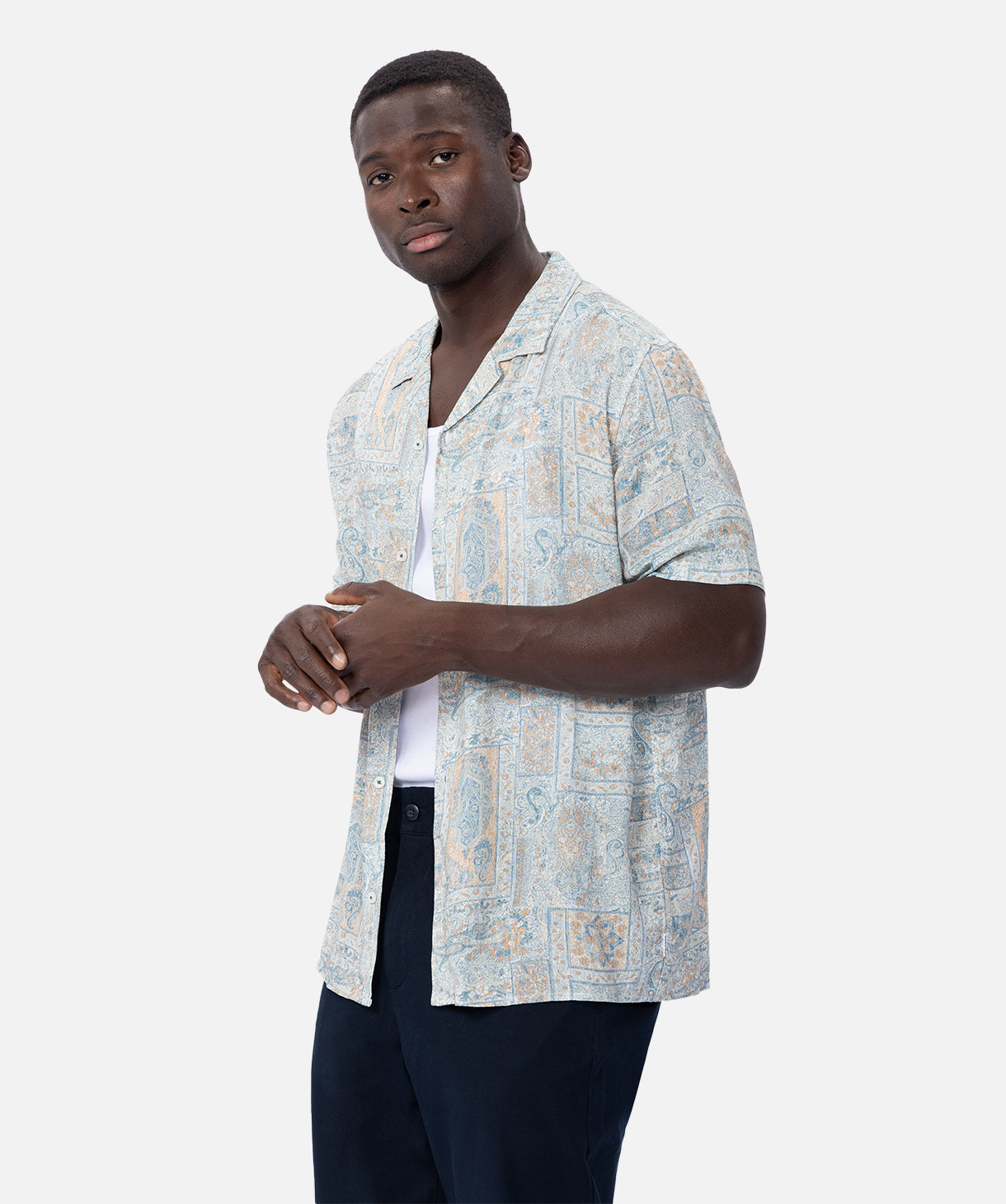 The Ryder Short Sleeve Shirt for Men - Breathable Cotton Casual Button Down Shirt - Perfect for Office, Summer Outfits & Travel Wear