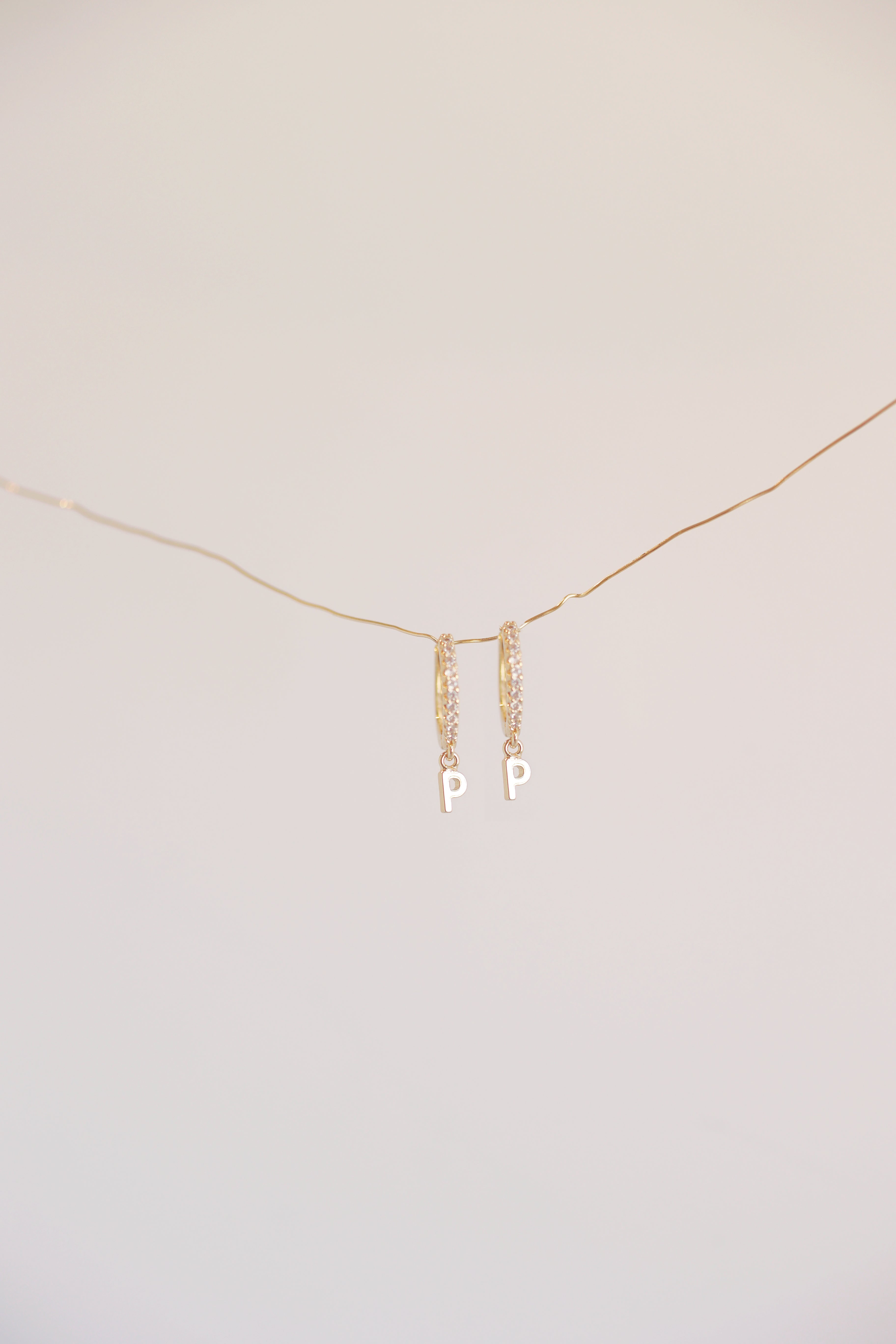 Mini Monogram Huggie Earrings - Personalized Gold Plated Hoop Earrings for Women, Perfect for Everyday Wear & Gifts