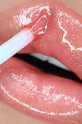 Shimmer Pink Lip Gloss - Waterproof, Heart-Shaped, Long-Lasting & Non-Sticky - Perfect for Parties, Dates & Everyday Wear