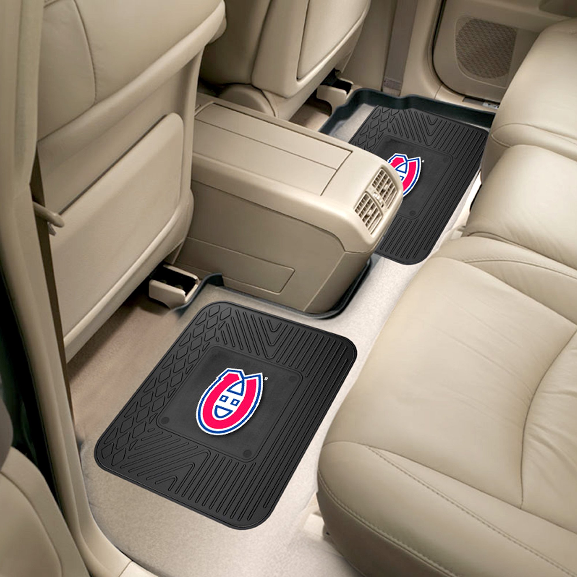 Montreal Canadiens NHL Team Car Floor Mats - 2-Piece Set for Front & Back Seats | Waterproof Custom Fit Vehicle Accessories for Hockey Fans | Perfect for Game Day & Road Trips