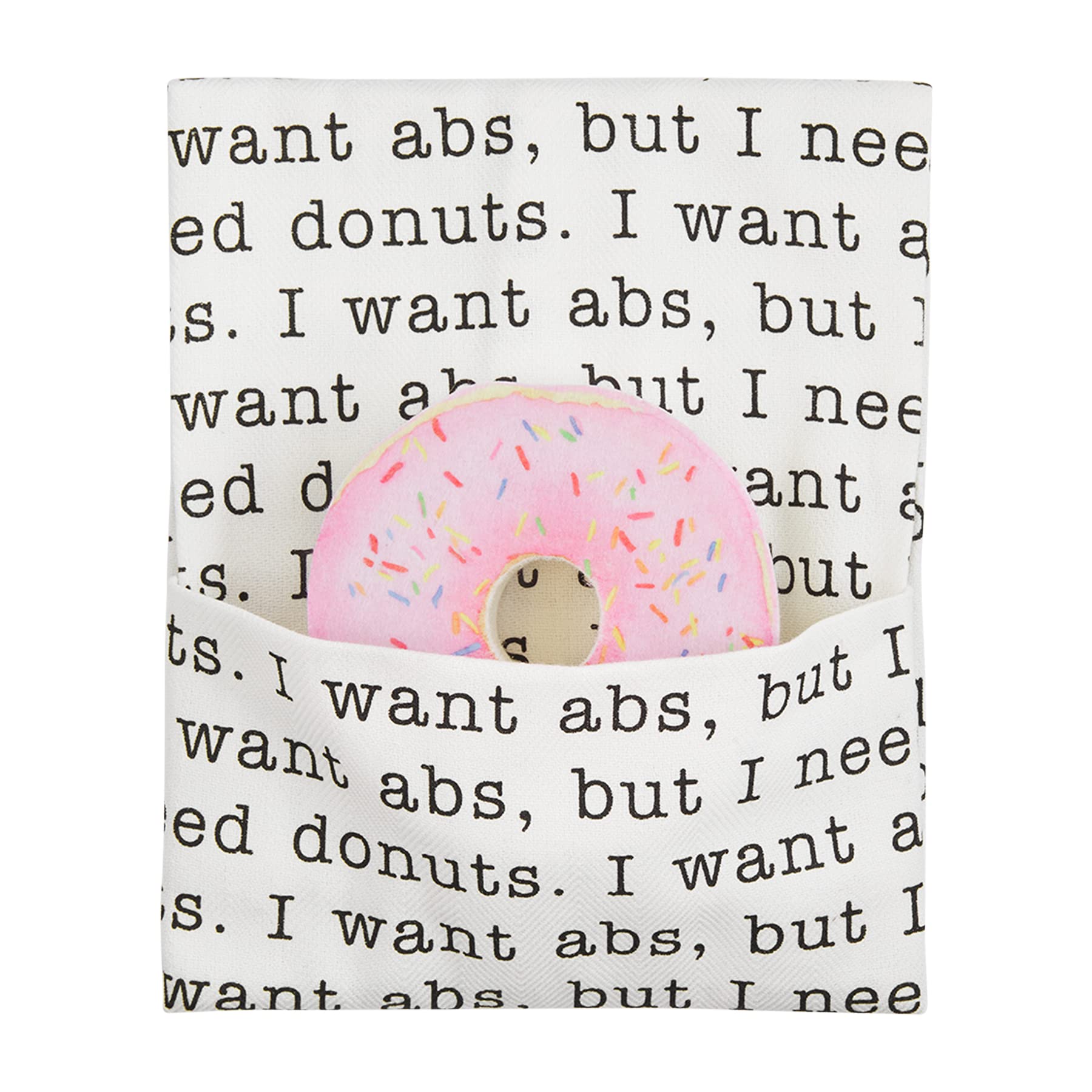 Mud Pie Circa Food Sponge Towel Set - Donut Print Kitchen Towels 26