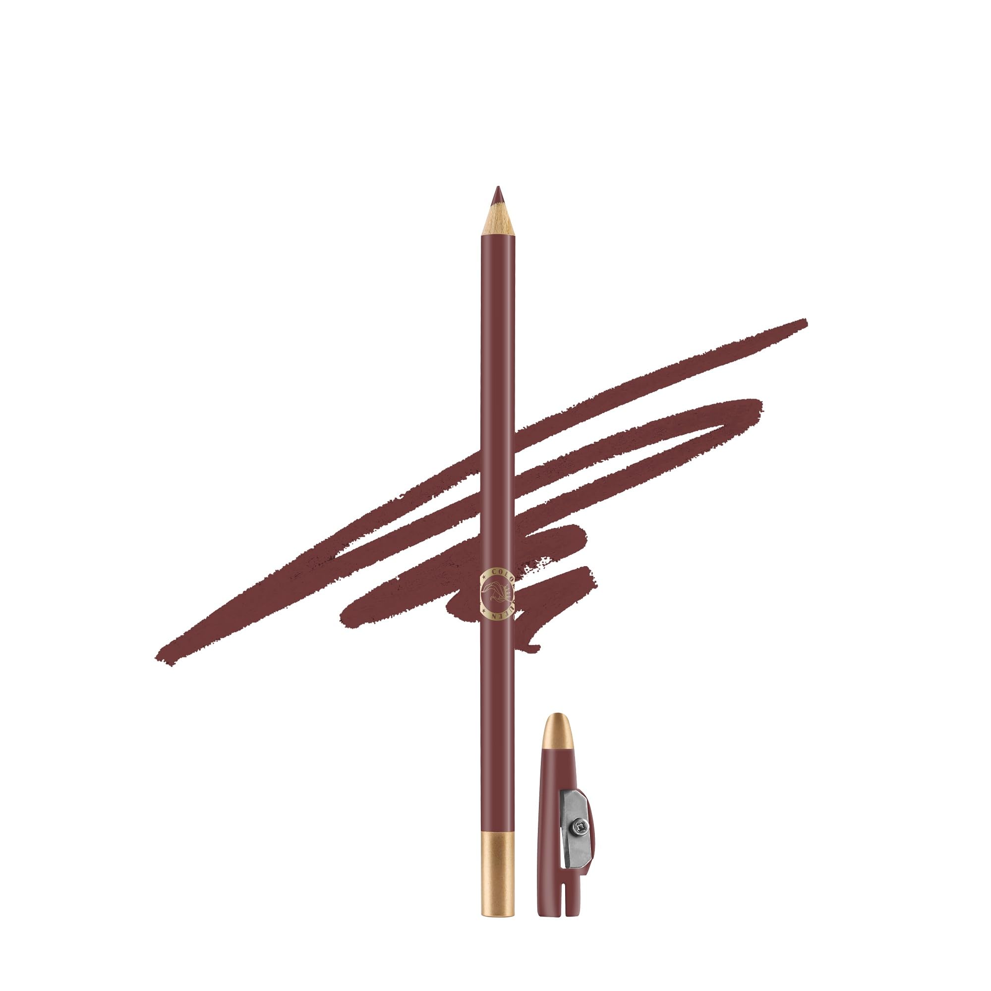 COLORS QUEEN Matte Lip Liner Pencil - 02 Chocolate Brown | Long-Lasting, Waterproof Lipstick Outline for Everyday Makeup & Special Occasions