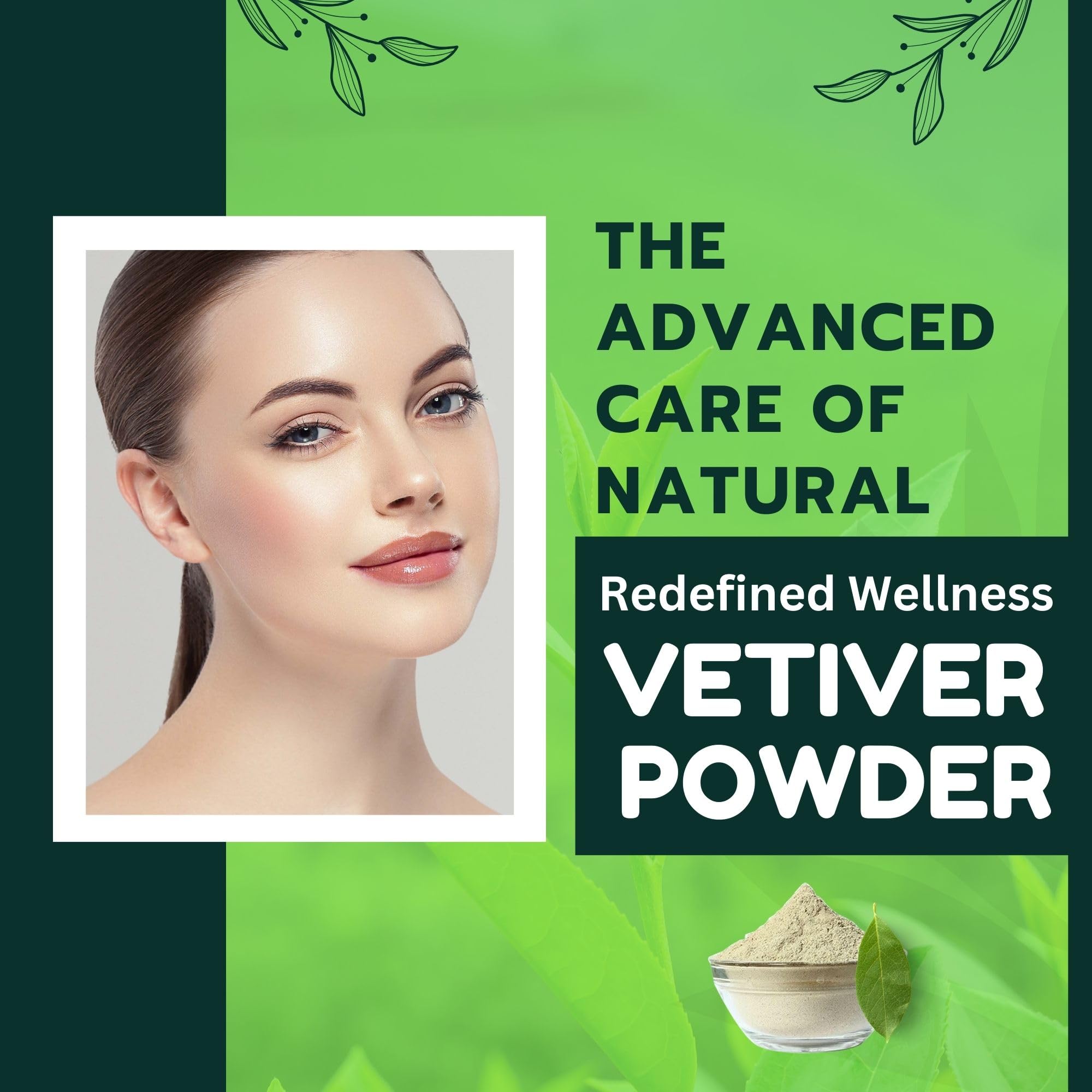 Organic Vetiver Root Powder (100g) - Khus Khus Powder for Hair Growth, Face Scrub & Healthy Skin | Vetiveria Zizanioides | Natural Skincare & Haircare Solution for Spa, Aromatherapy & DIY Beauty Treatments