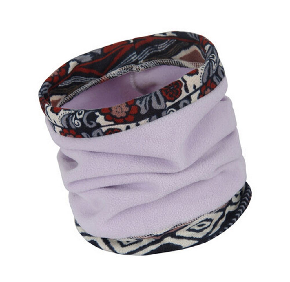 Winter Neck Warmer Scarf - Soft Fleece Neck Gaiter for Men & Women - Purple Cold Weather Accessory for Outdoor Activities, Skiing & Hiking