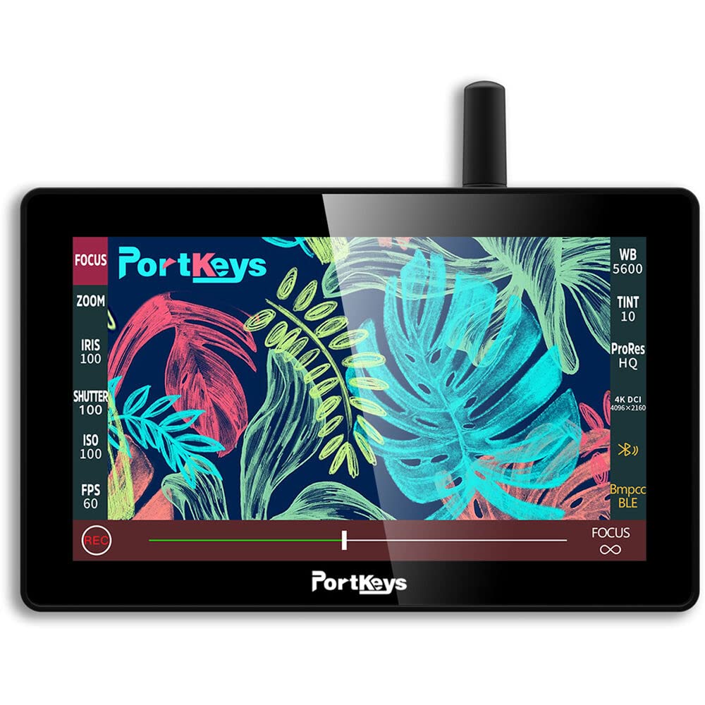 PORTKEYS LH5P 5.5 Inch 4K HDMI Touch Screen Monitor with Camera Control - Compatible with Sony NP-F Series, Includes GVM NP-F750 4400mAh Battery & Dual Charger (2-Pack) - Perfect for DSLR, Mirrorless Camera & Video Production Studio