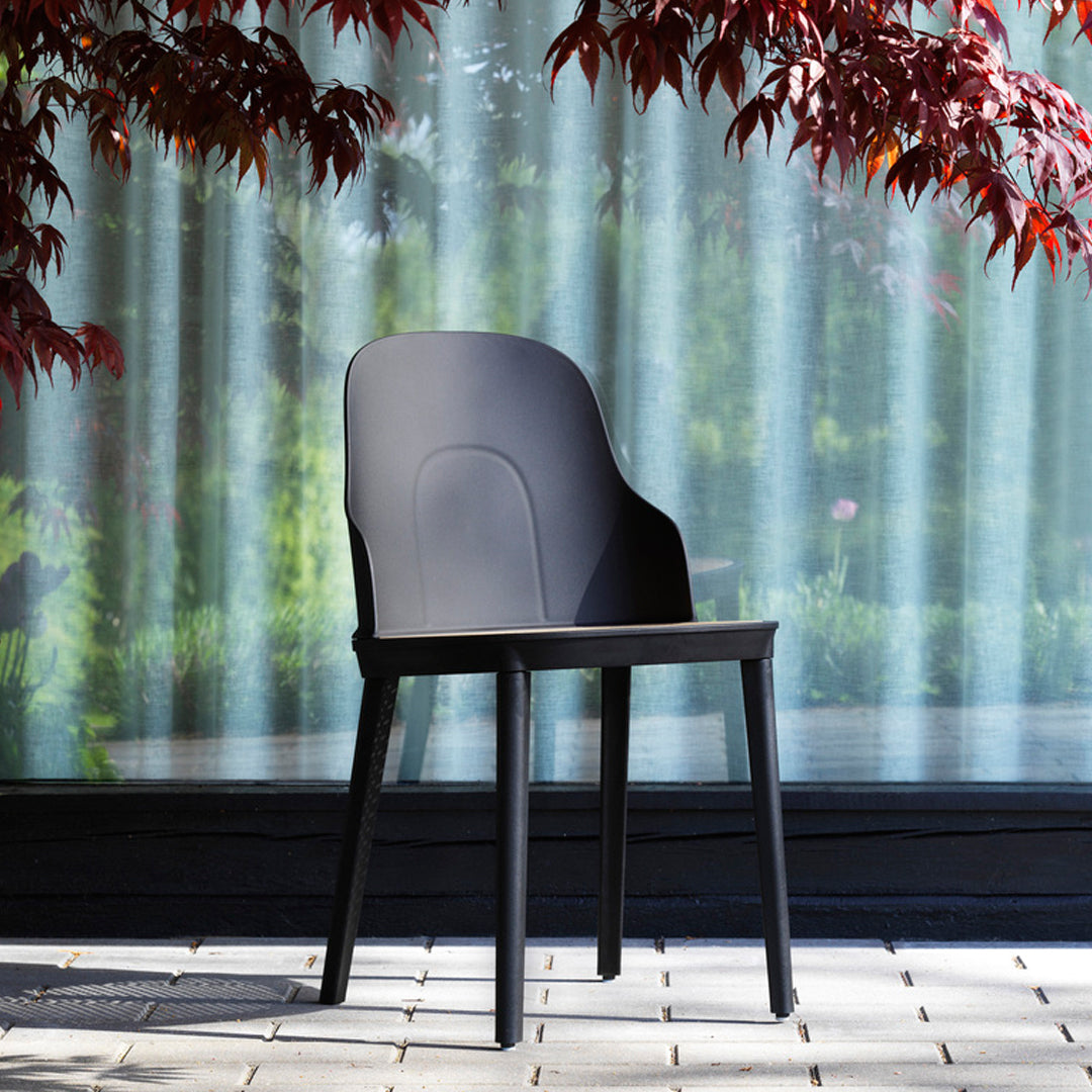 Allez Modern Dining Chair with Wicker Seat - Comfortable Rattan Accent Chair for Kitchen, Dining Room, or Patio - Perfect for Indoor and Outdoor Use