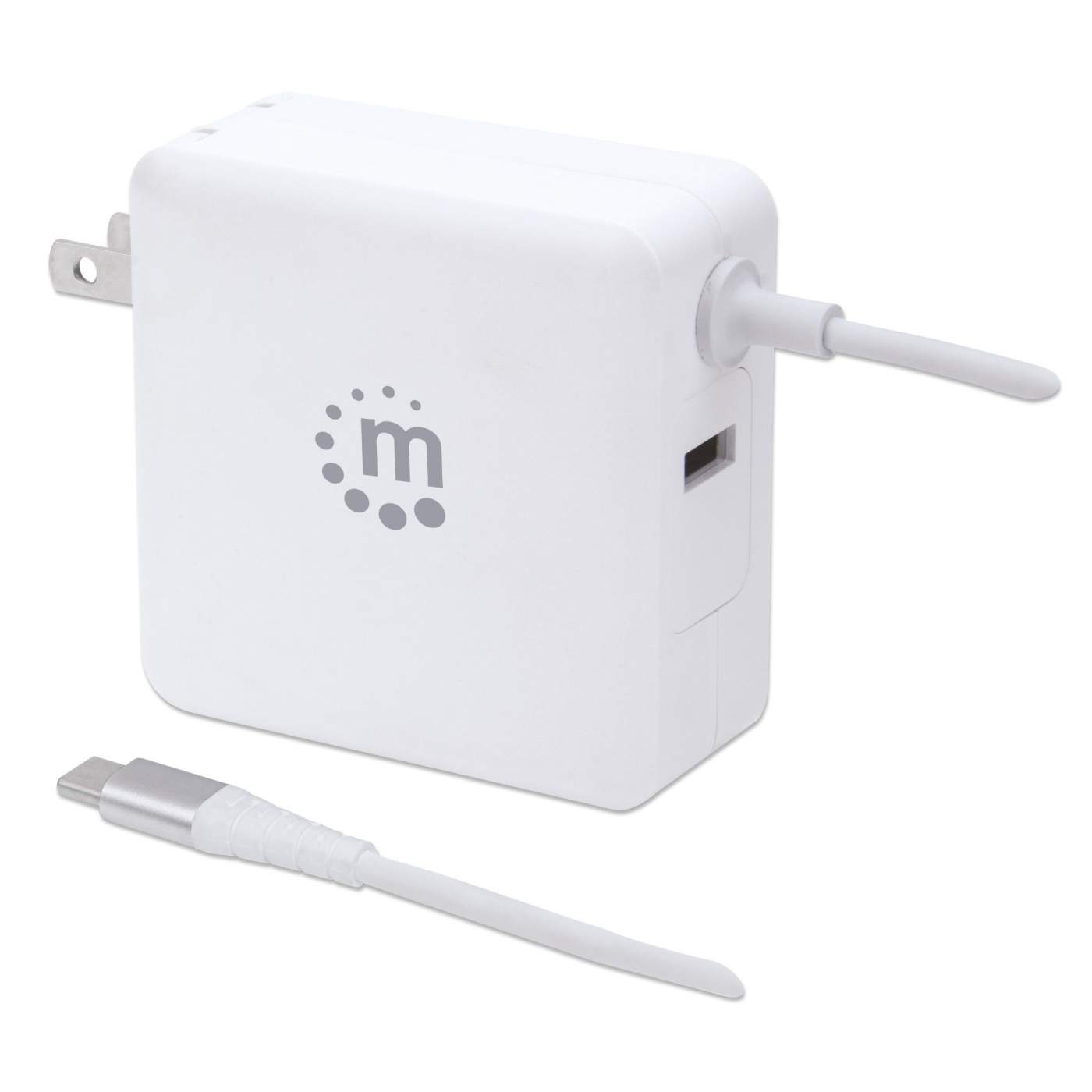 60W USB C Wall Charger with Built-in Cable - Fast Power Delivery Charger for iPhone 15, MacBook, iPad Pro & More | Home, Office, Travel Use