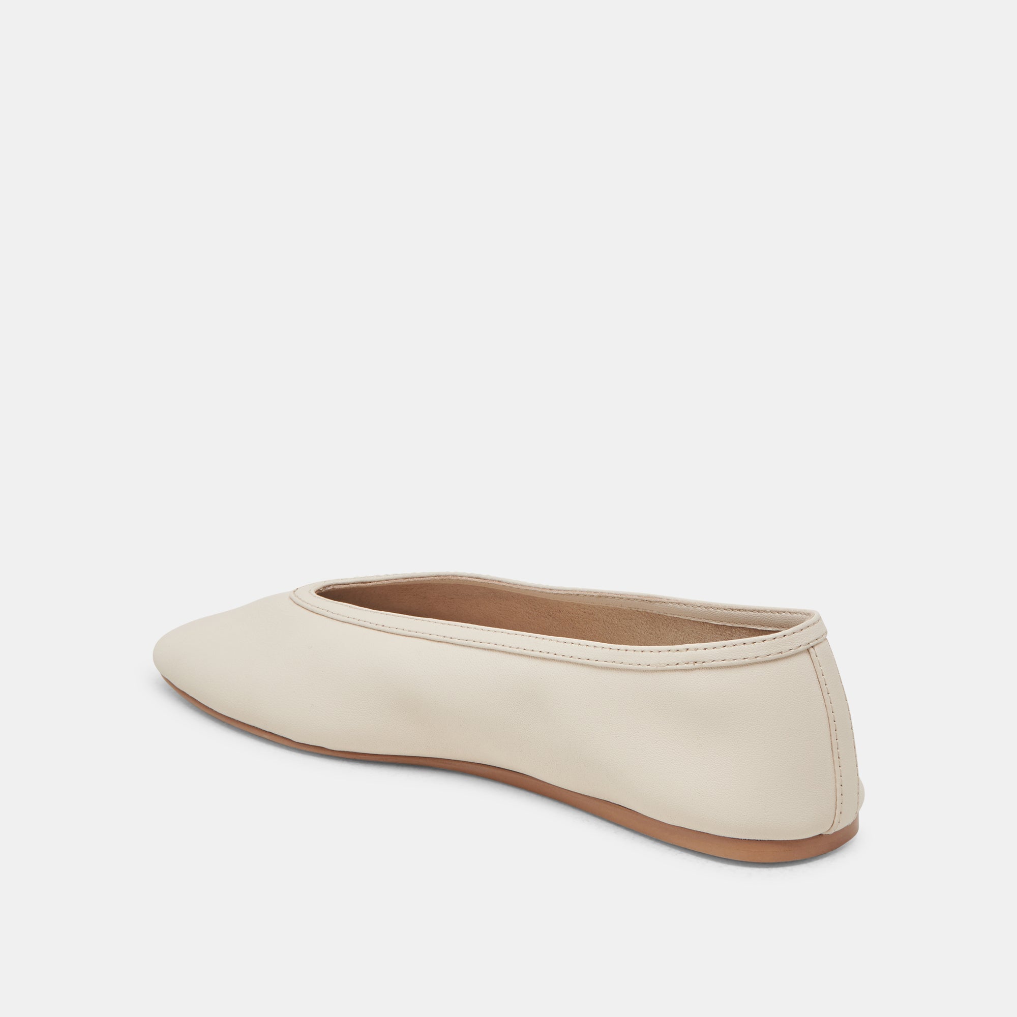 Braidy Ivory Leather Ballet Flats - Comfortable Women's Shoes for Work, Casual & Dressy Occasions