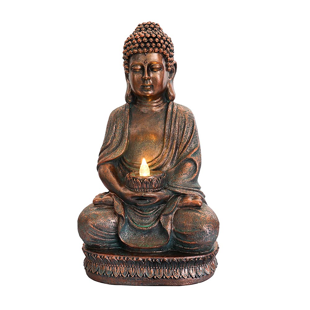 Solar Buddha Statue Light - Outdoor Garden & Patio Meditation Decor for Zen Relaxation | Perfect for Yoga Spaces, Backyard Pathways, and Serene Landscape Lighting
