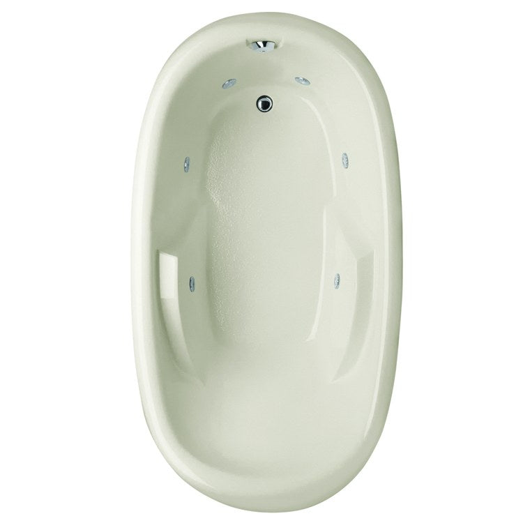Kimberly Drop-In Acrylic Air Tub - 6 Jet Oval Biscuit Designer Collection (66