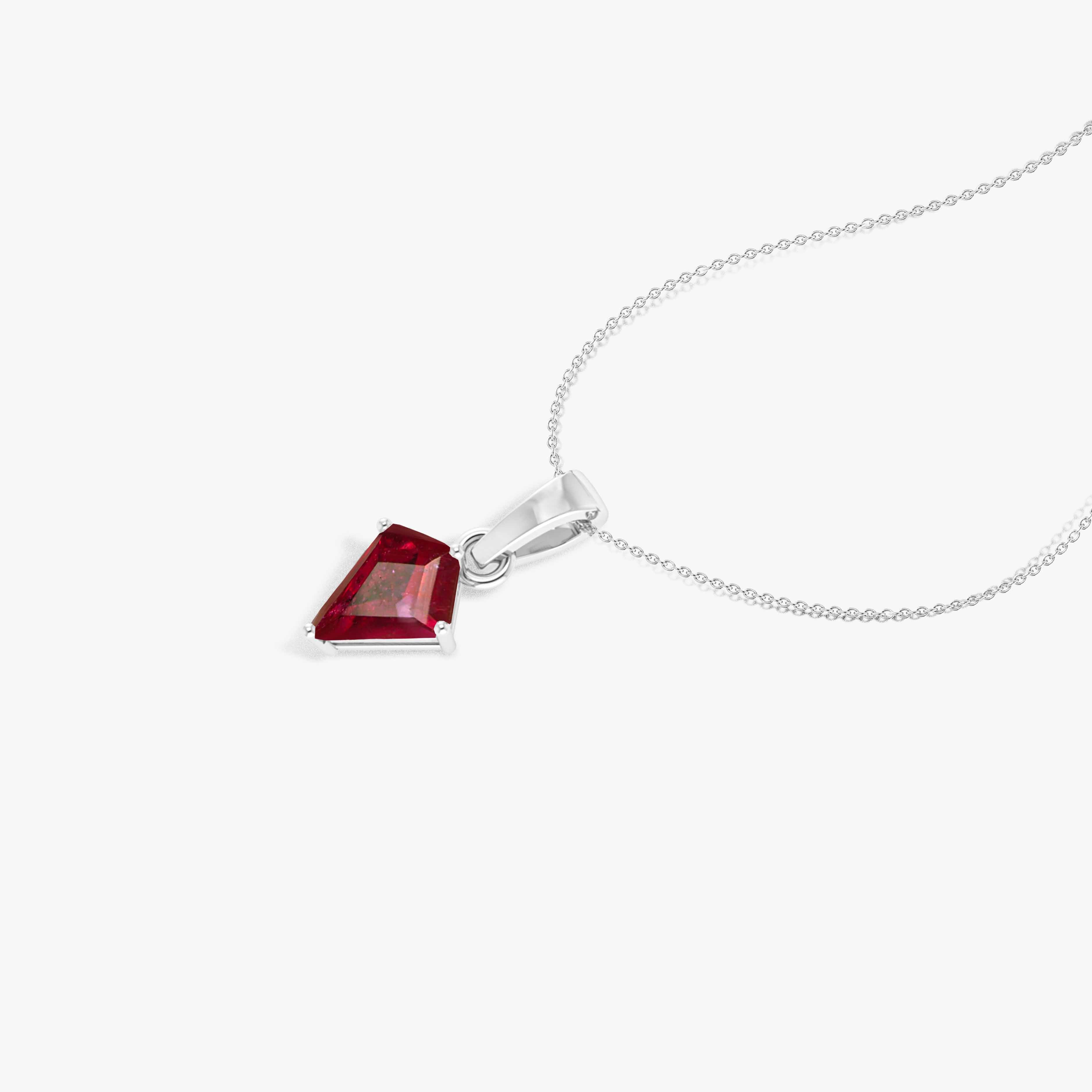 Ruby Kite Gemstone Pendant Necklace - 925 Sterling Silver Jewelry for Women | Elegant Gift for Birthday, Anniversary & Valentine's Day | Perfect for Everyday Wear & Special Occasions